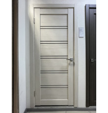 Дверь межкомнатная ATUM PRO 28 ARTIC OAK BLACK GLOSS ПО