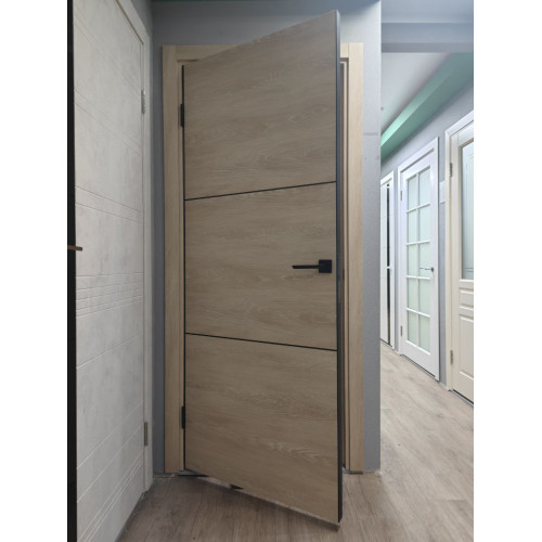 Дверь межкомнатная URBAN 2 Sand Vellum Black Mould ПГ
