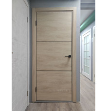 Дверь межкомнатная URBAN 2 Sand Vellum Black Mould ПГ