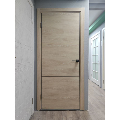Дверь межкомнатная URBAN 2 Sand Vellum Black Mould ПГ
