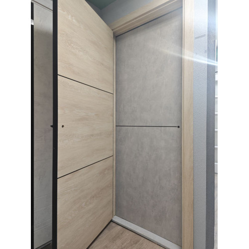 Дверь межкомнатная URBAN 2 Sand Vellum Black Mould ПГ